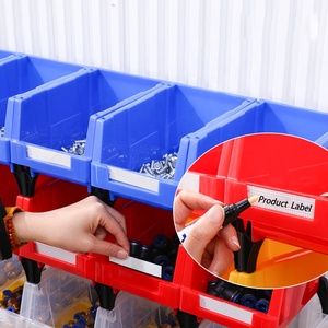 Realida Stackable nhựa lưu trữ hộp và thùng cho nhà để xe Tổ Chức Công nghiệp lưu trữ bin với nhãn - Product Image 4