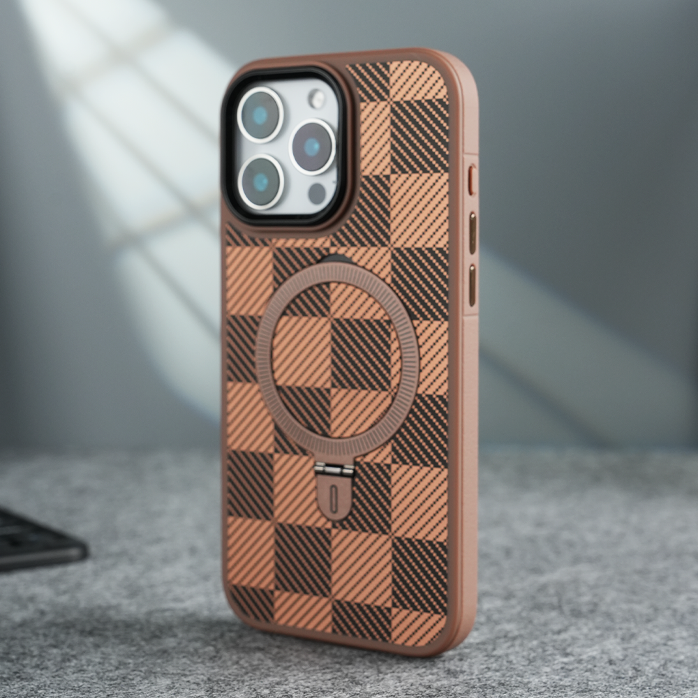Brown Diamond Check Pattern