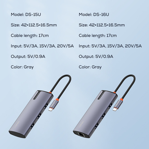 LDNIO DS-15U 5 In 1拡張ドックハブコンピューター、複数のドッキングステーションType-CからPDUSB3.0ポートポータブルドッキングステーション - Product Image 6