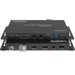 18Gbps <strong>HDMI</strong> Over Optical Fiber Extender with Audio Extracting Supports Loop <strong>Output</strong>, Audio Embeding and EDID Function - Product Image 2