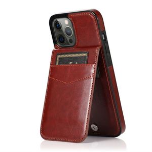 Laudtec翻盖皮革外壳，适用于iPhone 14 Pro Max 13 12迷你11 X XR XS 7 8 Plus钱包外壳，带信用卡支架 - Product Image 1