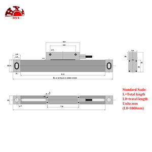 Hoch auflösende 1u Auflösung 900mm Länge messen lineare Skala mit linearem Encoder für Bohr pfahl bohrmaschine/Fräsen/edm - Product Image 6