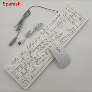 Juego de teclado y ratón con cable personalizado en varios idiomas, interfaz USB que incluye español, árabe, italiano, ruso, francés, alemán e inglés - Product Image 5