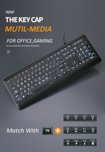 Có Dây Lớn In Bàn Phím Trắng Bold Chữ Jumbo Im Lặng Backlit Bàn Phím Với Quá Khổ Nhân Vật 104 Phím Cho Người Cao Tuổi - Product Image 6