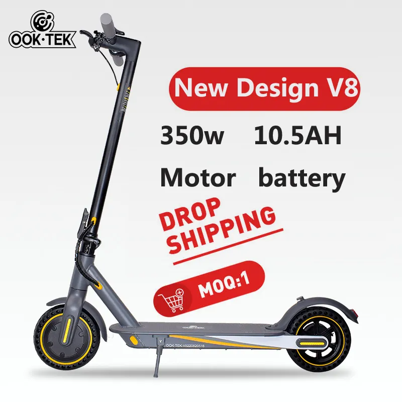 Le plus récent scooter 8nch pliant 350w scooter électrique pneu en nid d'abeille 2 roues debout Scooter électrique