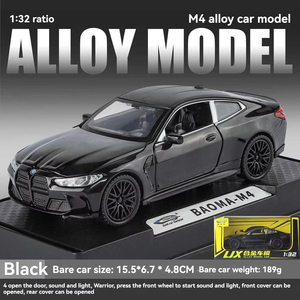 1:32 BMW M4 pres döküm Model araba için ses ve ışık geri çekme tabanı ile Metal süs toplama süslemeleri için oyuncaklar - Product Image 5