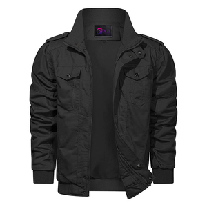 Мужские Зимние Тепловые куртки на флисовой подкладке, армейские зеленые холщовые Рабочие куртки с карманами - Product Image 5