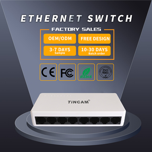 Conmutador Ethernet rápido del fabricante TINCAM, 8/5 puertos, conmutación LAN RJ45, PC/VLAN/función apilable, 10/100Mbps para sistema de red - Product Image 2