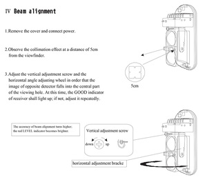 <strong>Wireless</strong> 433mhz Dual Beams Deceter Outdoor 100m IR Beams <strong>Sensor</strong> Wired Type With NO ,NC Perimeter Security for Alarm System - Product Image 4