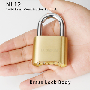 NL12 Customized <strong>Bottom</strong> Password Lock Outdoor Copper <strong>Code</strong> Pad Lock Cabinet Brass Combination Padlock - Product Image 4