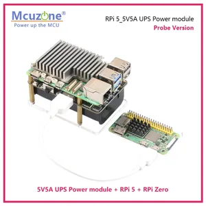 Ahududu Pi 5 - 21700 5V5A UPS güç modülü, PD müzakere fonksiyonu ile çıkış USB-C özel