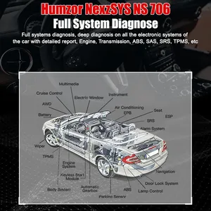 Humzor NexzSYS NS706 sistema completo OBD2 Scanner OBD 2 strumenti di diagnostica per auto 17 servizi di Reset ECU programmatore chiave per auto di nuova energia - Product Image 3