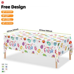 Đồng bằng dùng một lần LDPE không thấm nước hình chữ nhật Khăn Trải Bàn Hoa phục sinh bảng bìa cho tiệc cưới bên sử dụng nhà - Product Image 1