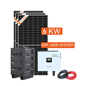 Sistema solare Off-Grid 5KW off-Grid fabbrica di Sunergy pacchetti sistema solare con batteria agli ioni di litio Controller MPPT