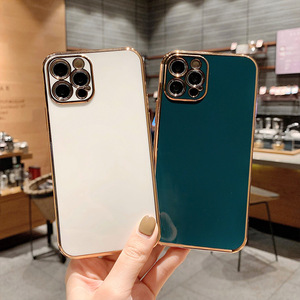 For iPhone Case TPU Electroplate SmallウエストCell Phone Back Cover <span class=keywords><strong>Shell</strong></span>ためiPhone 11 Pro Max Case