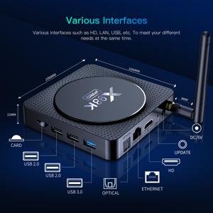 X98K PRO Android 11 Tv Box RK3566 Chipset NPU 0.8T 8K Video Video <strong>Decoder</strong> External Antenna WIFI 2T2R Voice Search 8k Settop Box - Product Image 6