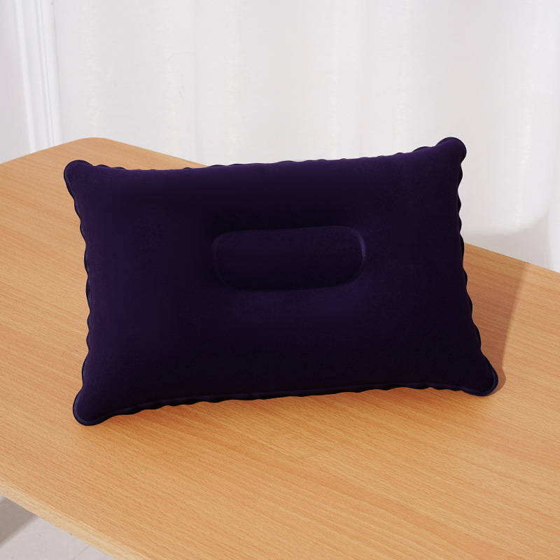 Petit coussin carré violet foncé et bleu - 38x24 cm