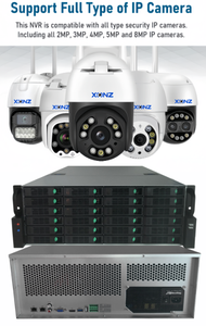 XONZ 128CH potente CCTV di sicurezza SystemNVRs, integrato Linux sistema operativo compatibile 4K telecamere RJ45 4U 24HDD NVRs - Product Image 6