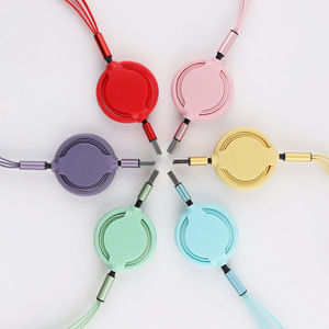 Macaron 1-To-3 teleskopik uygun veri kablosu Apple Android için tip C 3-in-1 şarj kablosu - Product Image 2