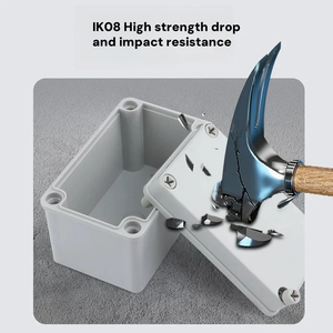 Liên-span IP67 hộp chống thấm nước ABS bao vây nhựa đen Hộp nối Ag hộp đen với nắp trong suốt - Product Image 3