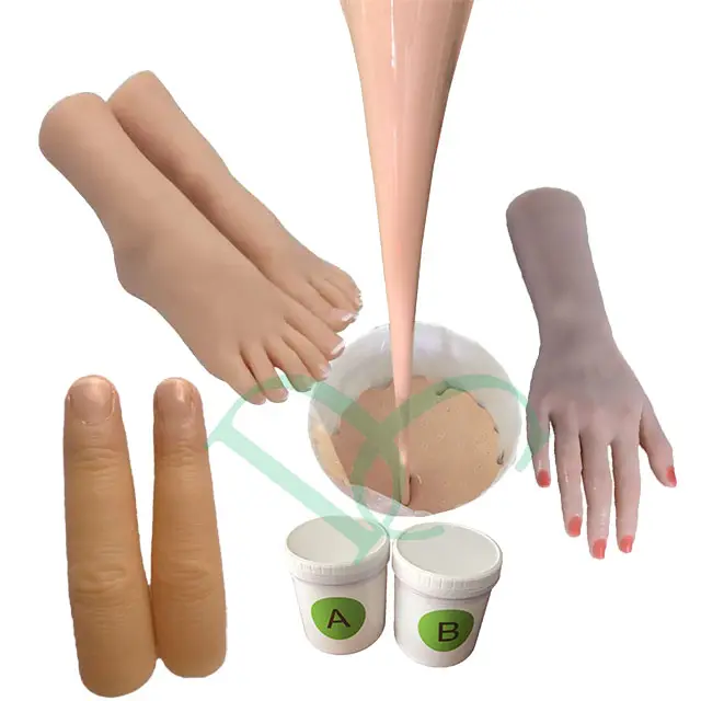 Colore della pelle Life Casting Platinum Cure gomma siliconica per la realizzazione di dita protesiche per i piedi delle mani