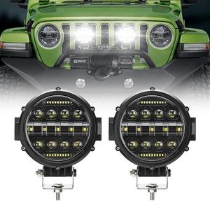 Jedison <strong>7</strong> Inch 12V Round <strong>LED</strong> Work Light with Daytime Running Light 60W <strong>LED</strong> Offroad Driving Light for Truck Pickup SUV ATV UTV - Product Image 3