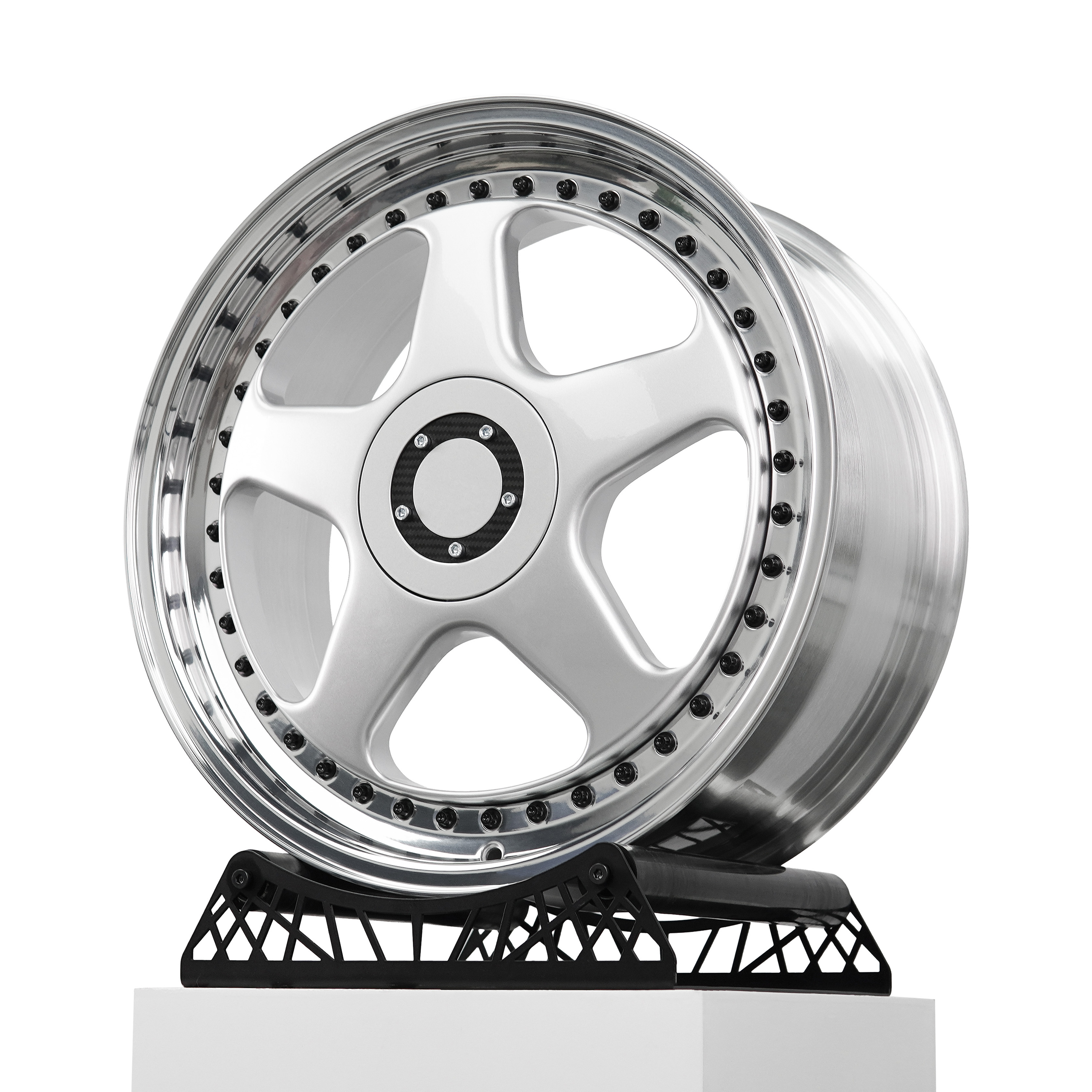 Silver With Black Nut