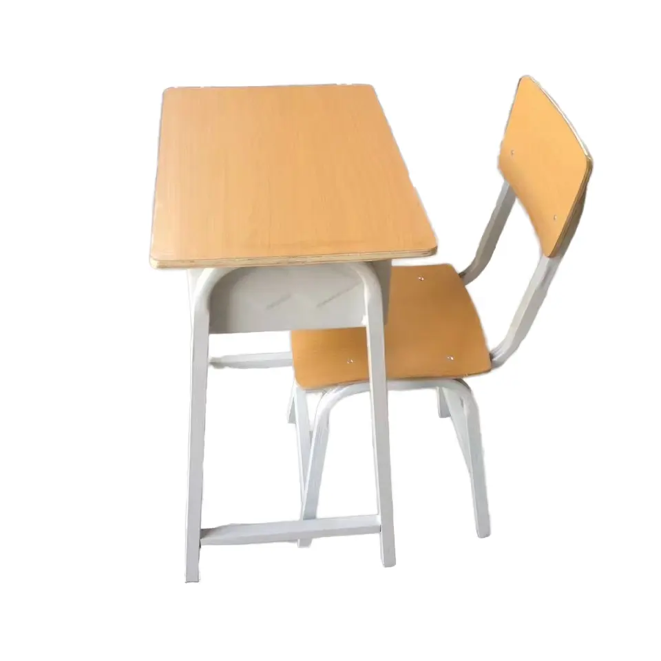Fabricantes al por mayor escritorios y sillas para estudiantes universitarios conjunto de muebles escolares de madera mesas y sillas de aula