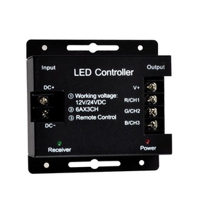 Wireless Touch LED Dimmer 20m Entfernung Fernbedienung Iron Shell Hochfrequenz RF 24V 432W RGB LED Strip Lighting Controller - Product Image 3