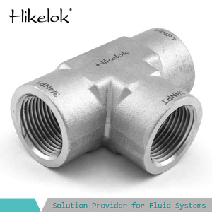 Swagelok Type Stainless Steel Pipe Fittings <strong>1</strong>/8'' <strong>1</strong>/4'' Female NPT BSP Thread Screwed Female Tee 3-way Tee Connector
