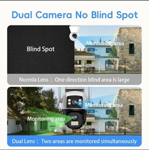V380 Pro Outdoor WIFI Dual Lens Human Detection <strong>Camera</strong> System Waterproof Network CCTV Bullet PTZ Linkage <strong>Camera</strong>