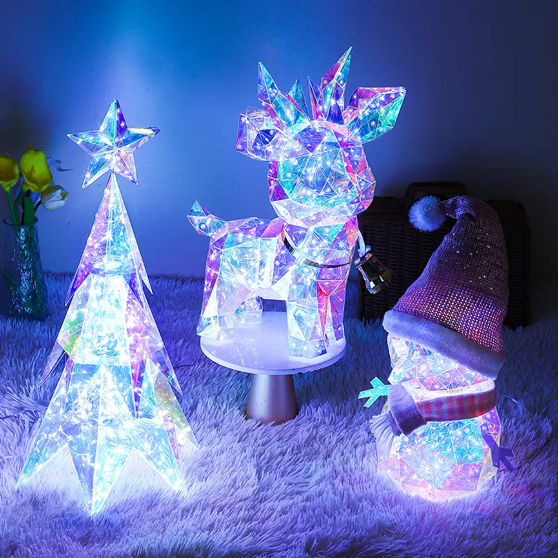 Nieuwigheid Geschenken Led Glow Teddybeer Rendier Thuis Sprookjesfeest Kerstverlichting Cadeau Verjaardag Regenboog Kinderen Speelgoed