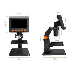 Microscopio educativo digital Microscopio de aumento 1000x Cámara con soporte Microscopio ajustable de 8 luces LED - Product Image 1
