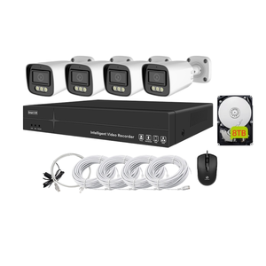 フルHD POE NVRホームセキュリティシステム4MP/5MP/8MP CCTV IPカメラキット4CH POE電源電源双方向オーディオCMOSセンサーを含む - Product Image 1