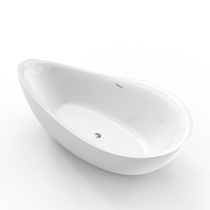 <strong>Bico</strong> 180cm White Acrylic Freestanding Modern Bathtub UPc Certified Oval Soaking Whirlpool Tub with Drainer <strong>China</strong> Wholesale Cheap
