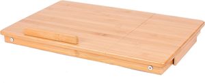 Combohome Bed Serving Tray Height Adjustable Foldable <strong>Notebook</strong> <strong>Computer</strong> Desk Breakfast <strong>Table</strong> Bamboo Laptop Desk for Bed - Product Image 5