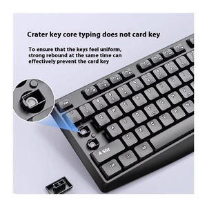 CS10L Teclado inalámbrico ergonómico Juego de ratón Diseño de membrana universal óptica para computadora de oficina de negocios de escritorio - Product Image 4