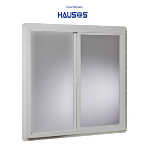 Amerikan tarzı beyaz vinil pencereler 35-1/2-in X 23-1/2-in X 3-in Jamb sol çalıştırılabilir vinil Pvc sürgülü pencere yarım ekran dahil - Product Image 1