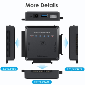USB 3.0 IDE SATA dönüştürücü harici sabit Disk adaptör transferi veri kablosu kiti için evrensel 2.5/3.5 HDD/SSD sabit Disk Disk - Product Image 2