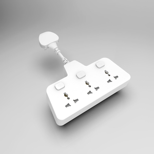 Presa elettrica universale a 3 prese con 3 interruttori singoli Caricabatterie da parete 10A con presa a 2 prese a corrente multiuso - Product Image 2