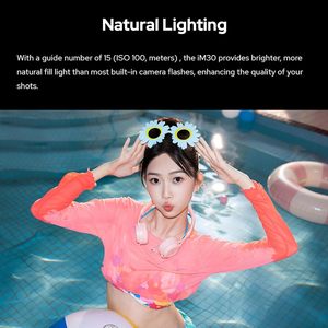 Godox IM30迷你便携式手动闪光闪光灯，适用于户外塑料材料输出水平1/64，适用于Godox IFlash相机 - Product Image 4