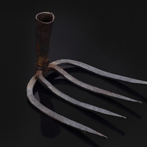 锻造四齿钉耙家用户外松土机平齿耙 - Product Image 4