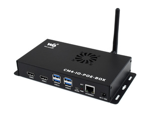 Mini Computer PoE Waveshare basato sul modulo di calcolo Raspberry Pi 4 (non incluso), custodia in metallo, con ventola di raffreddamento - Product Image 3
