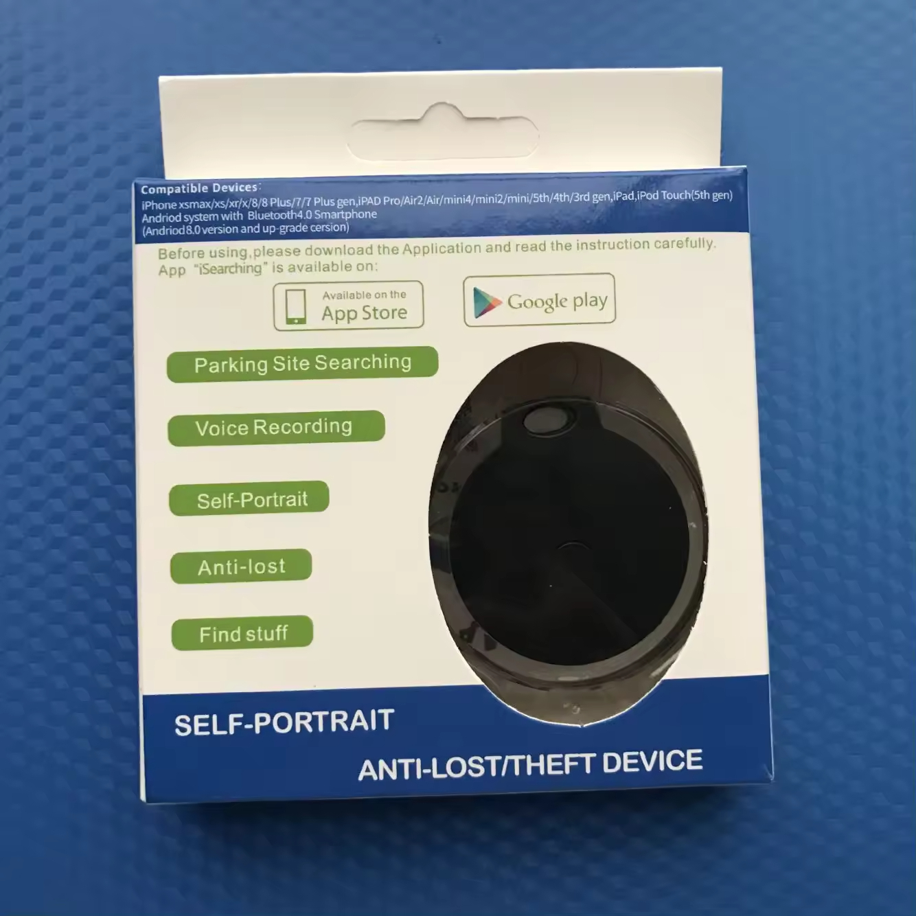 Round black color box packaging