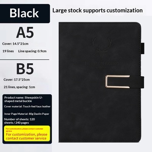 Imitat-Leder Business Notizbuch, Anpassbares Konferenzbuch, Lernmaterial, A5 Leder-Notizbuch mit Hautgefühl - Product Image 5