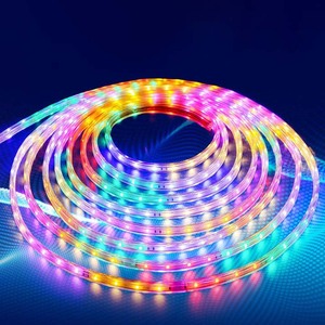 ชิป IP67 SMD2835 110V 220V ไฟ LED RGB เปลี่ยนสีอัจฉริยะเปลี่ยนสีได้6สี96LED 48LED 144LED วันคริสต์มาสกลางแจ้ง