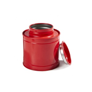 Caja de lata de almacenamiento de té redonda apilable/anidada de lujo de calidad alimentaria con tapa hermética de inserción 100 gramos AMAMOS EL TÉ - Product Image 1