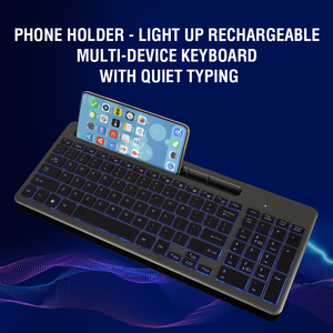 Teclado mágico de gama alta de nueva versión con interruptor de tijera retroiluminado LED 2,4G Interfaz inalámbrica BT teclado de computadora dividido en inglés - Product Image 5
