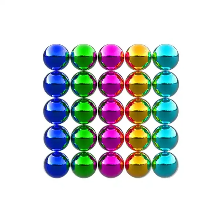 Neo kubische Magnet kugeln Magnetisches Jungtier Neodym Magnet Bucky Rainbow Magnet kugeln