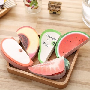 可爱餐桌装饰贴记事本自粘记事本套装3D果蔬造型不粘记事本 - Product Image 3